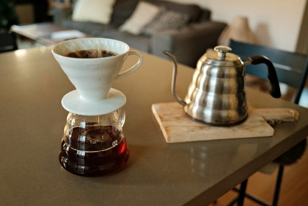 Pour-over coffee maker and kettle